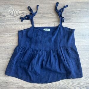 Old Navy Bunny Tie Peplum Tank Top